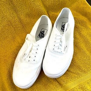 Classic White Vans Tie Up